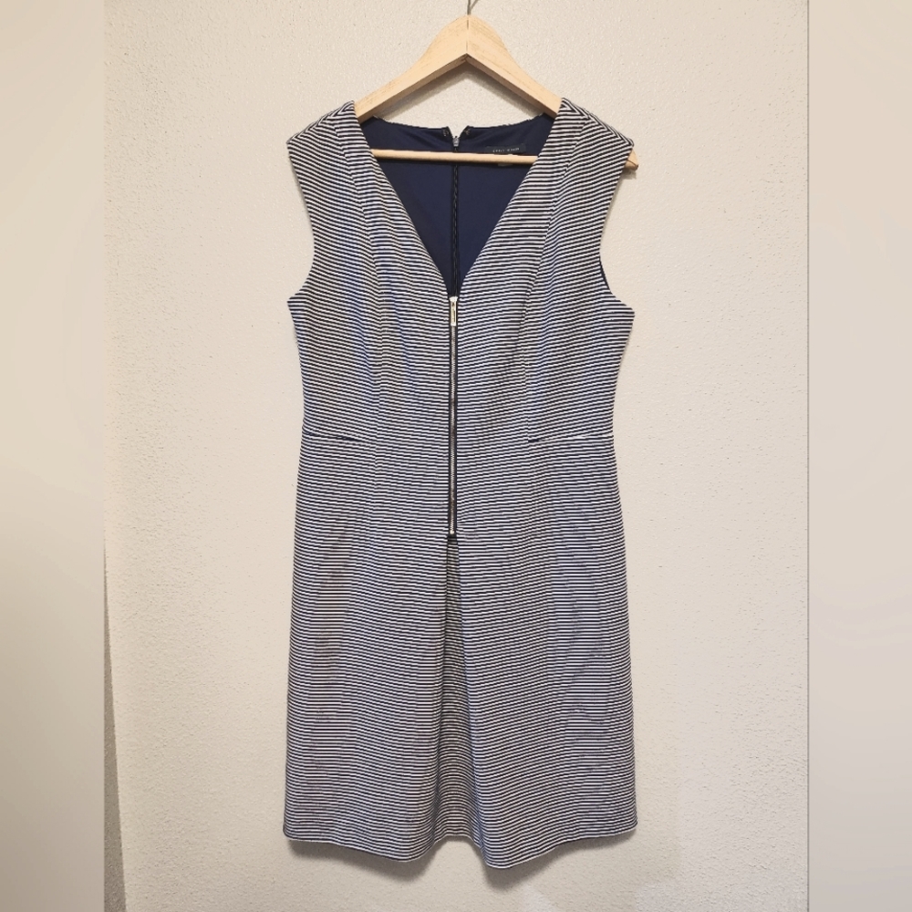 Tommy Hilfiger Navy and White Striped Dress
